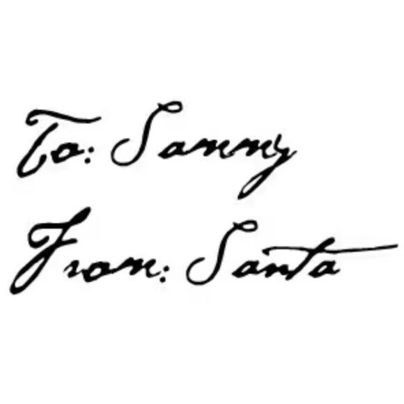 customized Santa Claus Signature Rubber Stamp Autograph Christmas - Picture 1 of 1